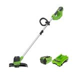Greenworks 40V Akku Rasentrimmer f&uuml;r mittelgro&szlig;e G&auml;rten, h&ouml;henverstellbar, 30 cm