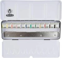 Schmincke &ndash; AKADEMIE Aquarell Farbkasten, Grundsortiment 12 x 1/2 N&auml;pfchen +