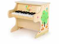 Small Foot Klavier Kleiner Fuchs aus Holz, Kinderinstrument mit Einer Tonleiter für