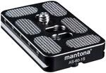 Mantona AS-60-1S Schnellwechselplatte Arca-Swiss kompatibel 60 x 38 mm Aluminium mit
