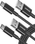 Anker USB C Kabel, [2 St&uuml;ck 1,8m] 3.1A USB auf USB C Kabel, Nylon Geflochten