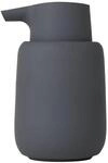 blomus Seifenspender -SONO- 250 ml aus Keramik | Handseifenspender in Dunkelgrau 