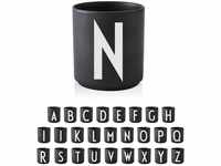 Design Letters Buchstaben Porzellan Kaffeetasse A-Z Schwarz | Verwendung als