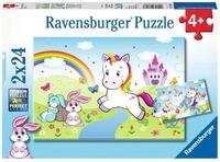 Ravensburger Puzzle M&auml;rchenhaftes Einhorn - 2x24 Teile Puzzle ab 4 Jahre