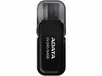 ADATA UV240 64GB 2.0 USB Typ A schwarz USB-Stick - USB-Stick (64GB, 2.0, USB...