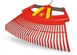 WOLF Garten 4-in-1-Laubrechen, 49x28.5x14 cm, Rot