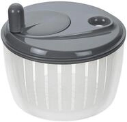 Lurch 10222 Salatschleuder mit Kurbel aus Kunststoff, Iron Grau/Wei&szlig;
