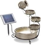 esotec Solar Kaskadenbrunnen Pisa mit Akku + LED f&uuml;r draussen, Gartenliebhaber