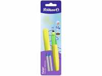 Pelikan Tintenroller Twist R457, Universell für Rechts und Linkshänder, Neon Gelb,