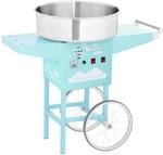 Royal Catering Zuckerwattemaschine mit Wagen Cotton Candy Maschine RCZC-1200-BG...