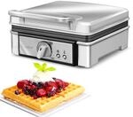 MPM MGO13 Professionelles Waffeleisen f&uuml;r 2 Dicke Belgische Waffeln,