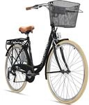 Bergsteiger Paris 26,28 Zoll Damenfahrrad, ab 140 cm, Korb, Fahrrad-Licht, 6