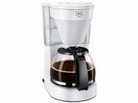 Melitta Easy - Filterkaffeemaschine - mit Glaskanne - Tropfstopp - 10 Tassen - Weiß