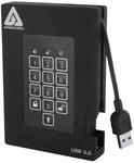 Apricorn Aegis Padlock Fortress Festplatte verschl&uuml;sselt 1 TB extern tragbar...