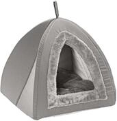 Dehner Lieblinge Katzen-Kuschelh&ouml;hle Findus, ca. 40 x 40 x 35 cm, Polyester, grau