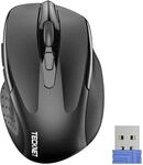 TECKNET Kabellose Maus Pro 2.4G 2600 DPI Wireless Maus 6 Tasten mit Nano Empf&auml;nger,
