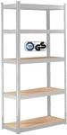 Arebos Schwerlastregal 180x90x40 cm | 875kg Tragkraft | 0,63 mm | 5 MDF-Platten 