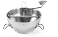 HENDI Passierm&uuml;hle, mit 2 Eins&auml;tzen (&oslash;140mm), grob und fein, 400x215x(H)175mm,