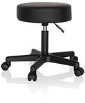hjh OFFICE 670926 Drehhocker Operator I Kunstleder Schwarz Hocker h&ouml;henverstellbar
