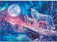 Ravensburger Puzzle 14952 - Wolf im Nordlicht - 500 Teile Puzzle für Erwachsene und