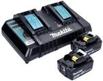 Makita Power Source Kit 18 V mit 2x BL 1850 B Akku 5,0 Ah + DC 18 RD Doppelladeger&auml;t