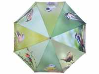 Esschert Design Regenschirm Vögel aus Polyester, Metall und Holz, 120,0 x...