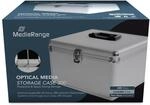 MediaRange abschlie&szlig;barer Archivkoffer f&uuml;r 300 Discs Aluminium-Optik Silber