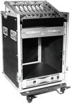 ROADINGER Spezial-Kombi-Case Profi, 12HE mit Rollen | Flightcase mit Rollen