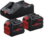 Bosch Professional 18V System Akku Starter-Set: 2x ProCORE18V 12.0Ah Akku +