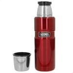 Thermos Stainless King Thermosflasche rot 0,47l - Edelstahl, absolut dicht, mit