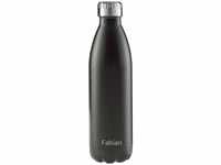 FLSK Isolierflasche 750ml MIT Gravur (z.B. Namen) Black schwarz ** Trinkflasche...