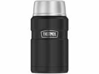 Thermos STAINLESS KING FOOD JAR 0,71l, black mat, Thermosbehälter aus Edelstahl, 14h