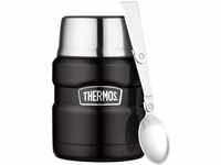 Thermos STAINLESS KING FOOD JAR 0,47l, black mat, Thermosbehälter aus Edelstahl mit