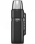 Gro&szlig;e King Thermos&reg;-Kanne, grau, aus Edelstahl, mit Trinkbecher und Griff, 1,2 L