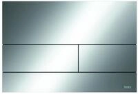 TECE Square Bet&auml;tigungsplatte f&uuml;r WC (Chrom gl&auml;nzend, Zweimengentechnik, bedienbar