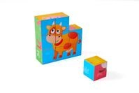 Hape E1618 Blockpuzzle Bauernhof - Holzpuzzle, Lernspielzeug mit Bauernhofmotiven,