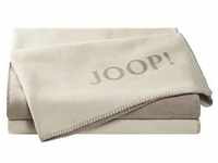 Joop! Plaid Decke Uni Doubleface Ecru-Feder Baumwolle/Dralon, Maße: 200cm x...