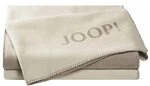 Joop! Plaid Decke Uni Doubleface Ecru-Feder Baumwolle/Dralon, Ma&szlig;e: 200cm x 150cm,