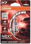 Osram NIGHT BREAKER LASER H7, +150% mehr Helligkeit, Halogen-Scheinwerferlampe,