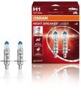 Osram NIGHT BREAKER LASER H1, +150% mehr Helligkeit, Halogen-Scheinwerferlampe,