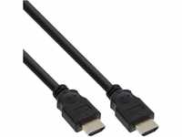 InLine® HDMI Kabel, HDMI-High Speed, Stecker/Stecker, verg. Kontakte, schwarz, 5m