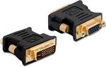 DeLock 65016 Adapter DVI-I (M) zu VGA (W), Schwarz