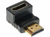 InLine 17600H HDMI Adapter, Stecker / Buchse, gewinkelt unten, vergoldete Kontakte,