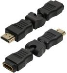 LogiLink AH0012 HDMI High Speed Adapter, 270 Grad Schwenk-drehbar und mit vergoldeten