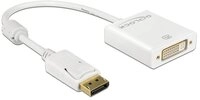Delock Adapter Displayport 1.2 Stecker > DVI Buchse 4K Aktiv wei&szlig;