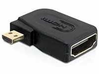 DeLOCK Abgewinkelter HDMI-Adapter, Micro-D-Stecker abgewinkelte Buchse, HDMI mit