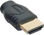 InLine 17690A HDMI Adapter, HDMI A Stecker auf Micro HDMI D Buchse, vergoldete