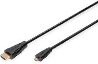 DIGITUS HDMI High Speed Anschlusskabel - Typ A St/St - 1m - m/Ethernet, Full HD, Gold