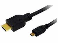 LogiLink HDMI-Kabel Ethernet A -> Micro D St/2.00m Schwarz CH0032