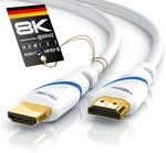 CSL - 8k / 4k HDMI Kabel 2.1/2.0-1m - 8K @ 60Hz - 4K @ 120Hz - 48 Gbit/s - 3D - Ultra